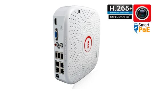 IP видеорегистратор h.265+  ultra hd nvr-04 poe