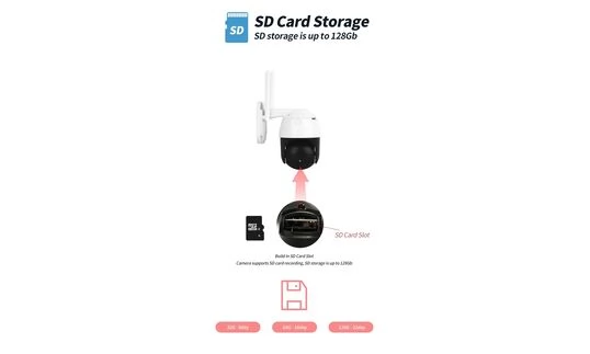 Поворотная WIFI камера ptz 122 со слежением версия v4 2022 года