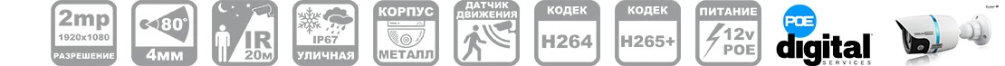 IP камера 2mp с POE