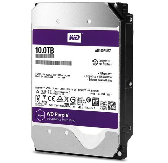 Новіша та покращена версія WD Purple для відеоспостереження Более новая и улучшенная версия WD Purple для видеонаблюдения