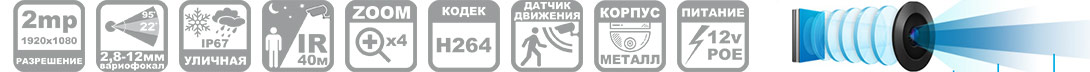 Параметры вариофокальной ip камеры